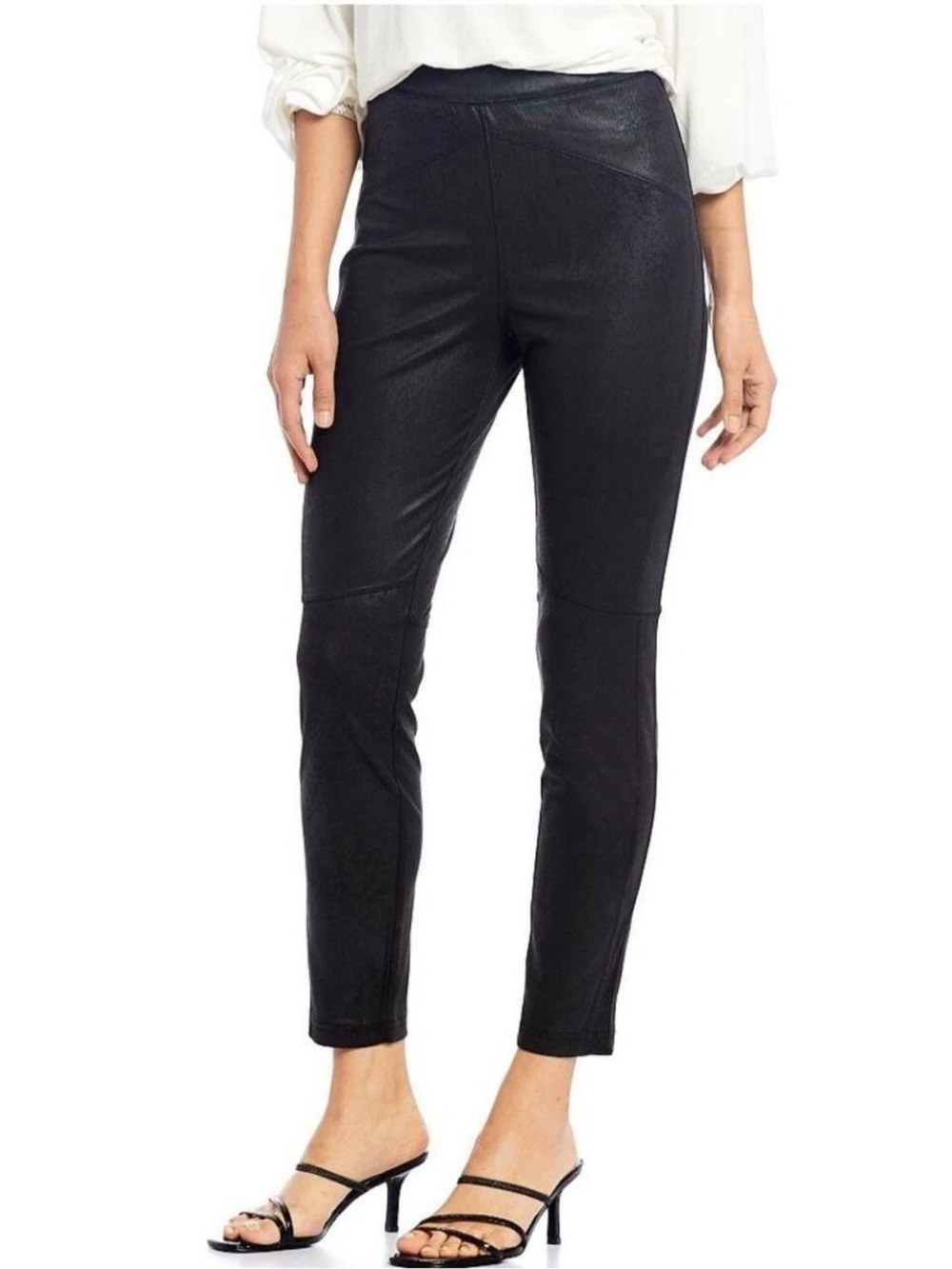 Free People Midnight Vegan Suede Skinny Pants Black High Rise M